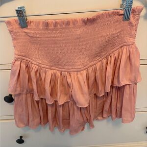 Mustard Seed Light Pink Ruffled Mini SKORT